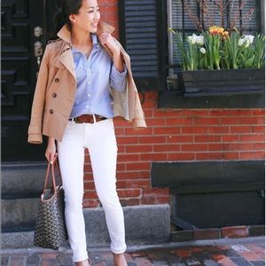 NWT: Banana Republic Blue and White Striped Blouse (Sz 00P)